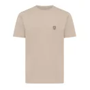 Tricou cu maneca scurta, la baza gatului, Casual, Unisex, iqoniq, 2410E19416, Bumbac, Crem dessert, XS