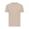 Tricou cu maneca scurta, la baza gatului, Casual, Unisex, iqoniq, 2410E19419, Bumbac, Crem dessert, XXS