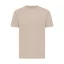 Tricou cu maneca scurta, la baza gatului, Casual, Unisex, iqoniq, 2410E19419, Bumbac, Crem dessert, XXS