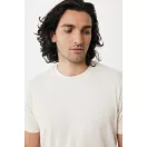 Tricou la baza gatului, Unisex, maneca scurta, iqoniq, 2401E13405, Bumbac, Crem naturraw, XL