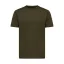 Tricou cu maneca scurta, la baza gatului, Casual, Unisex, iqoniq, 2410E19431, Bumbac, Kaki, S