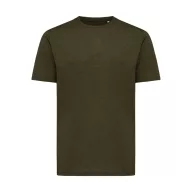   Tricou cu maneca scurta, la baza gatului, Casual, Unisex, iqoniq, 2410E19432, Bumbac, Kaki, XL