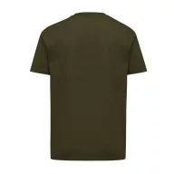   Tricou cu maneca scurta, la baza gatului, Casual, Unisex, iqoniq, 2410E19432, Bumbac, Kaki, XL
