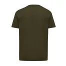 Tricou cu maneca scurta, la baza gatului, Casual, Unisex, iqoniq, 2410E19436, Bumbac, Kaki, XXS