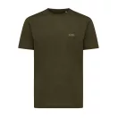Tricou cu maneca scurta, la baza gatului, Casual, Unisex, iqoniq, 2410E19436, Bumbac, Kaki, XXS
