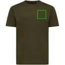 Tricou cu maneca scurta, la baza gatului, Casual, Unisex, iqoniq, 2410E19436, Bumbac, Kaki, XXS