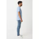 Tricou la baza gatului, Unisex, maneca scurta, iqoniq, 2401E13416, Bumbac, Albastru sky, L