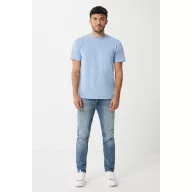   Tricou la baza gatului, Unisex, maneca scurta, iqoniq, 2401E13417, Bumbac, Albastru sky, M