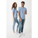 Tricou la baza gatului, Unisex, maneca scurta, iqoniq, 2401E13418, Bumbac, Albastru sky, S