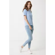   Tricou la baza gatului, Unisex, maneca scurta, iqoniq, 2401E13419, Bumbac, Albastru sky, XL