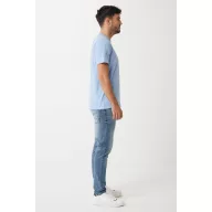   Tricou la baza gatului, Unisex, maneca scurta, iqoniq, 2401E13420, Bumbac, Albastru sky, XS