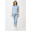 Tricou la baza gatului, Unisex, maneca scurta, iqoniq, 2401E13420, Bumbac, Albastru sky, XS