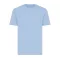 Tricou la baza gatului, Unisex, maneca scurta, iqoniq, 2401E13421, Bumbac, Albastru sky, XXL