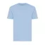Tricou la baza gatului, Unisex, maneca scurta, iqoniq, 2401E13421, Bumbac, Albastru sky, XXL