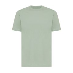   Tricou cu maneca scurta, la baza gatului, Casual, Unisex, iqoniq, 2410E19420, Bumbac, Verde ice, XXS
