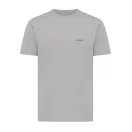 Tricou cu maneca scurta, la baza gatului, Casual, Unisex, iqoniq, 2410E19437, Bumbac, Gri light anthracite, L