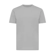   Tricou cu maneca scurta, la baza gatului, Casual, Unisex, iqoniq, 2410E19438, Bumbac, Gri light anthracite, M