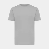   Tricou cu maneca scurta, la baza gatului, Casual, Unisex, iqoniq, 2410E19438, Bumbac, Gri light anthracite, M