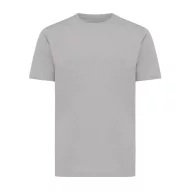   Tricou cu maneca scurta, la baza gatului, Casual, Unisex, iqoniq, 2410E19438, Bumbac, Gri light anthracite, M