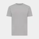 Tricou cu maneca scurta, la baza gatului, Casual, Unisex, iqoniq, 2410E19443, Bumbac, Gri light anthracite, 3XL