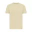 Tricou cu maneca scurta, la baza gatului, Casual, Unisex, iqoniq, 2410E19397, Bumbac, Galben crem, L