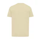 Tricou cu maneca scurta, la baza gatului, Casual, Unisex, iqoniq, 2410E19397, Bumbac, Galben crem, L