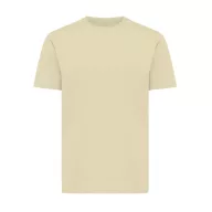   Tricou cu maneca scurta, la baza gatului, Casual, Unisex, iqoniq, 2410E19399, Bumbac, Galben crem, S