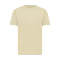   Tricou cu maneca scurta, la baza gatului, Casual, Unisex, iqoniq, 2410E19402, Bumbac, Galben crem, XXL
