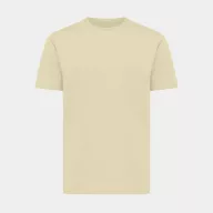   Tricou cu maneca scurta, la baza gatului, Casual, Unisex, iqoniq, 2410E19402, Bumbac, Galben crem, XXL
