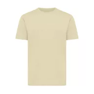   Tricou cu maneca scurta, la baza gatului, Casual, Unisex, iqoniq, 2410E19404, Bumbac, Galben crem, XXS