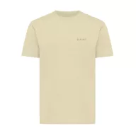   Tricou cu maneca scurta, la baza gatului, Casual, Unisex, iqoniq, 2410E19404, Bumbac, Galben crem, XXS