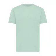   Tricou cu maneca scurta, la baza gatului, Casual, Unisex, iqoniq, 2410E19406, Bumbac, Verde mint, M