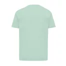 Tricou cu maneca scurta, la baza gatului, Casual, Unisex, iqoniq, 2410E19407, Bumbac, Verde mint, S