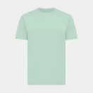 Tricou cu maneca scurta, la baza gatului, Casual, Unisex, iqoniq, 2410E19408, Bumbac, Verde mint, XL