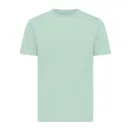 Tricou cu maneca scurta, la baza gatului, Casual, Unisex, iqoniq, 2410E19408, Bumbac, Verde mint, XL