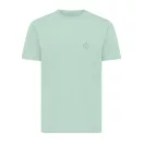 Tricou cu maneca scurta, la baza gatului, Casual, Unisex, iqoniq, 2410E19408, Bumbac, Verde mint, XL