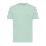   Tricou cu maneca scurta, la baza gatului, Casual, Unisex, iqoniq, 2410E19408, Bumbac, Verde mint, XL