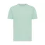 Tricou cu maneca scurta, la baza gatului, Casual, Unisex, iqoniq, 2410E19410, Bumbac, Verde mint, XXL