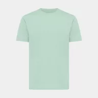   Tricou cu maneca scurta, la baza gatului, Casual, Unisex, iqoniq, 2410E19410, Bumbac, Verde mint, XXL