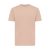 Tricou cu maneca scurta, la baza gatului, Casual, Unisex, iqoniq, 2410E19458, Bumbac, Portocaliu peach, L