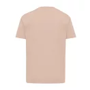 Tricou cu maneca scurta, la baza gatului, Casual, Unisex, iqoniq, 2410E19458, Bumbac, Portocaliu peach, L