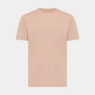   Tricou cu maneca scurta, la baza gatului, Casual, Unisex, iqoniq, 2410E19461, Bumbac, Portocaliu peach, XL