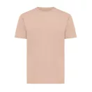 Tricou cu maneca scurta, la baza gatului, Casual, Unisex, iqoniq, 2410E19461, Bumbac, Portocaliu peach, XL