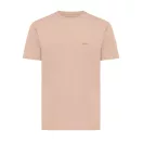 Tricou cu maneca scurta, la baza gatului, Casual, Unisex, iqoniq, 2410E19461, Bumbac, Portocaliu peach, XL