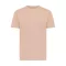Tricou cu maneca scurta, la baza gatului, Casual, Unisex, iqoniq, 2410E19464, Bumbac, Portocaliu peach, 3XL