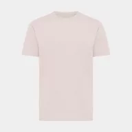   Tricou cu maneca scurta, la baza gatului, Casual, Unisex, iqoniq, 2410E19391, Bumbac, Roz cloud, M