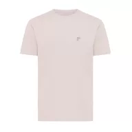   Tricou cu maneca scurta, la baza gatului, Casual, Unisex, iqoniq, 2410E19391, Bumbac, Roz cloud, M