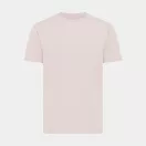 Tricou cu maneca scurta, la baza gatului, Casual, Unisex, iqoniq, 2410E19393, Bumbac, Roz cloud, XL