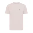 Tricou cu maneca scurta, la baza gatului, Casual, Unisex, iqoniq, 2410E19393, Bumbac, Roz cloud, XL