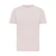 Tricou cu maneca scurta, la baza gatului, Casual, Unisex, iqoniq, 2410E19394, Bumbac, Roz cloud, XS